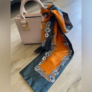 Twilly Scarf for bag floral print